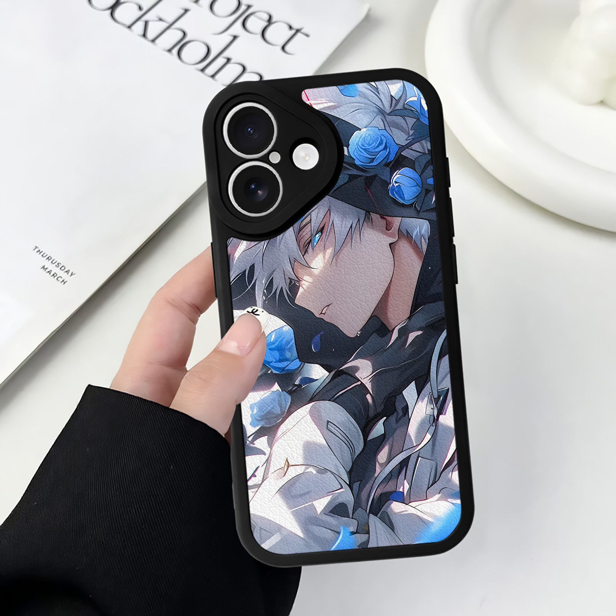 （画像用） 呪術廻戦 Jujutsu Kaisen 【iPhone 16シリーズ対応】シリコンスマホケース（レザー調） 材質：シリコン